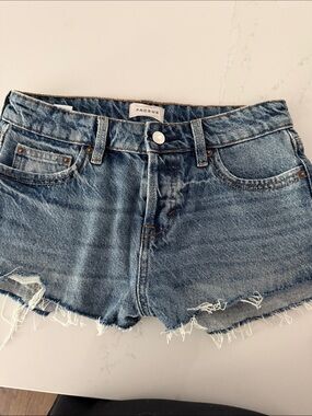 PacSun Light Blue Distressed Denim Cutoff Shorts